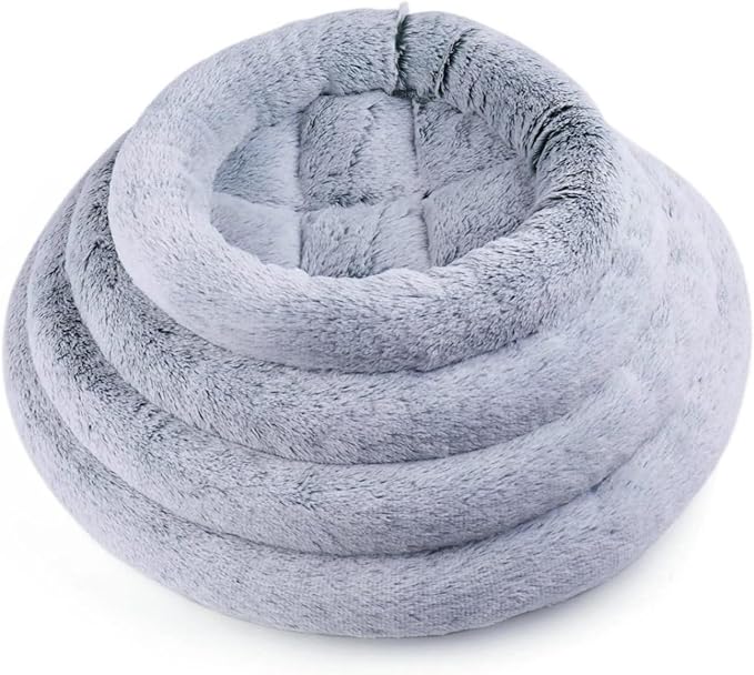 SHENGOCASE 20” Round Donut Cat Tree Tower Replacement Cushion Bed with Hook Tapes, Faux Fur Platform Perch Condo Accessory