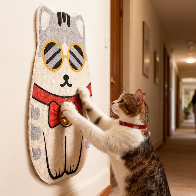 Corner Cat Scratcher | Self-Adhesive Scratching Furniture Protector,Funny Cat Scratch Wall Pad,for Climbing Indoor Pet Couch Bed Carpet Door Floor Home Decor Protection
