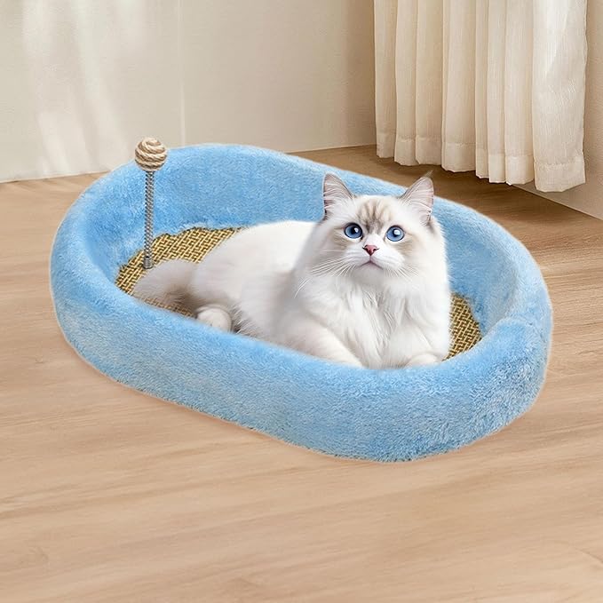 Cat Scratcher Pad Kitten Bed Sofa Protection Play Furniture Protector Training Toys Cat Scratching Board Cats Scratching Pad- Blue
