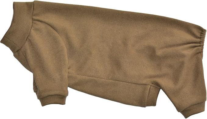 Sphynx Cat Four Leg Warm Fleece Pajamas Elastic Pet Clothes for Hairless Cats Surgery Recovery Suit for Sphynx, Devon, Cornish (Coffee, XL (12-14.3 lbs))