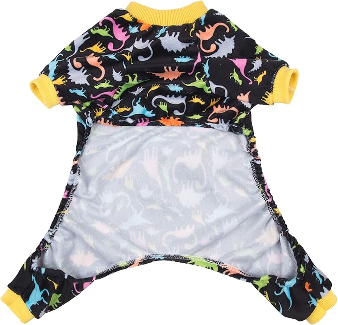 CuteBone Dog Halloween Pajamas Puppy Onesies Small Dogs Soft Pjs Coat Cat Apparel Comfy Pet Christmas Clothes Outfit Doggie Bodysuit P26M