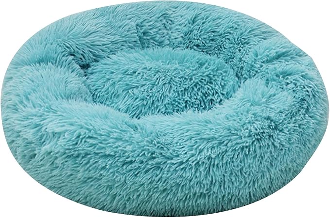 Thereisno Soft Handmade Pet Bed for Cat or Small Dog Detachable Round Bed for Fall Winter Indoor Sleeping Furniture Cat Bed