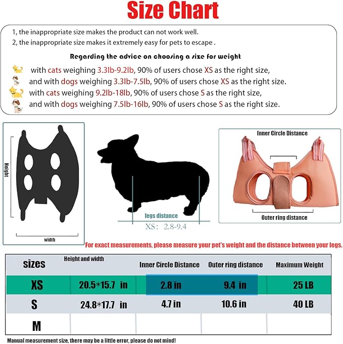 Cat and Dog Grooming Hammock with Safety Belt for Nail Clipping、Grooming,Cat Bathing Bag for cat Nail Trimming,Cat Claw Care Bag, Dog Grooming Harness(XS,Be Sure to Check The Size Chart)