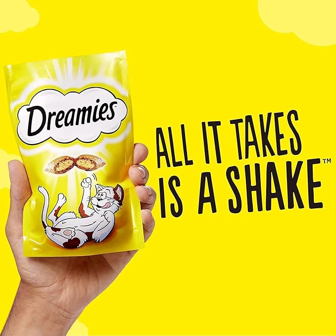 Dreamies Catnip 8 Pouches, Cat Treats Tasty Snacks with Delicious Catnip, Pack of 8 (8 x 60 g)