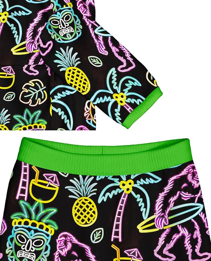 Dog T Shirts with Fluorescence Orangutan Pattern Printed Pet Shirt Softable Pajamas for Large Dogs,Orangutan L