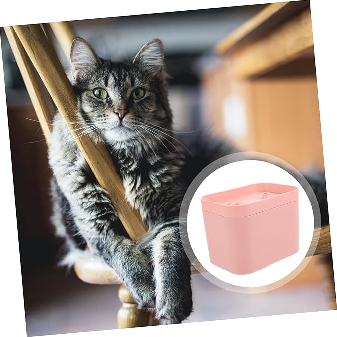 LIOOBO Automatic Cat Water Fountain Pink Electric Water Feeder with Circulation System for Cats and Dogs Portable Design Mute Pump Fun Flower Shape Outlet Easy to