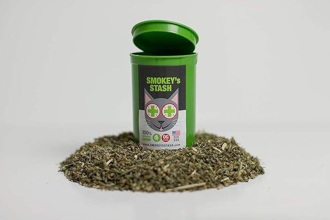 Smokey's Stash Cat Catnip Spray and Dried Organic Catnip Combo Maximum Potency cat nip Bundle