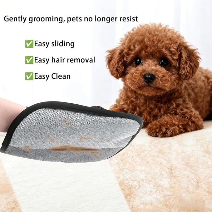 Pet Hair Remover Glove, 3PCS Upgraded 5-Finger Electrostatic Pet Hair Removal Gloves, Pet Hair Removal Tool for Laundry, Furniture, Clothes, Couch, Bed, Carpet, Car Seat