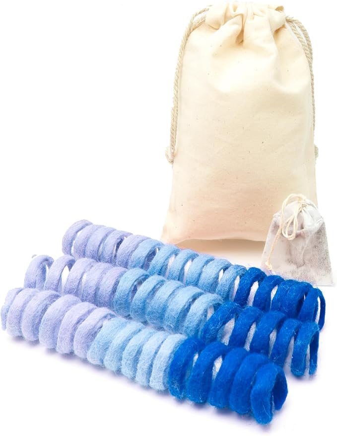 Glaciart One Felt Spring Cat Toy β 3 Pcs Soft Fuzzy Enrichment 100% Natural Wool - Interactive Stretchable Play Cat Toy Set - Safe for Pets, Non-AZO Colored Dyes - 30β Long
