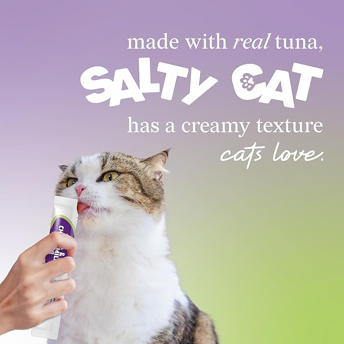 Salty Cat VitaCat Chill Out Natural Creamy Tuna & Pumpkin Functional Tube Treats for Cats, 15g (12 Pack)