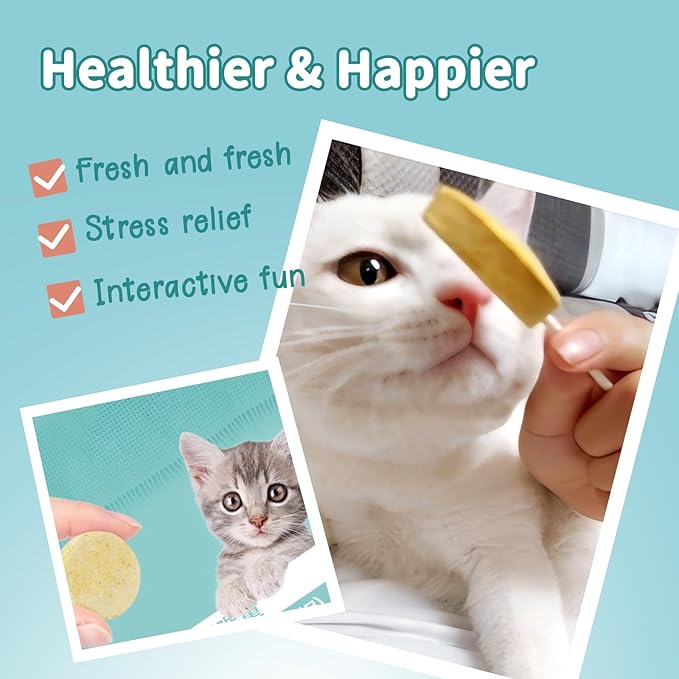 Lollipop Cat Treats, Freeze-Dried Lickable Snacks for Indoor Cats, Natural Soft Puree Wet Snacks Pops, Premium Cat Treats Lollipop Ideal for All Breeds and Ages Cats (Mixed (25 pcs))