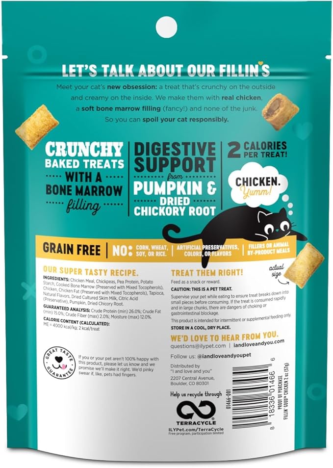 I AND LOVE AND YOU Fillin Good Chicken Flavor with Digestive Support 2 oz (Pack of 6)