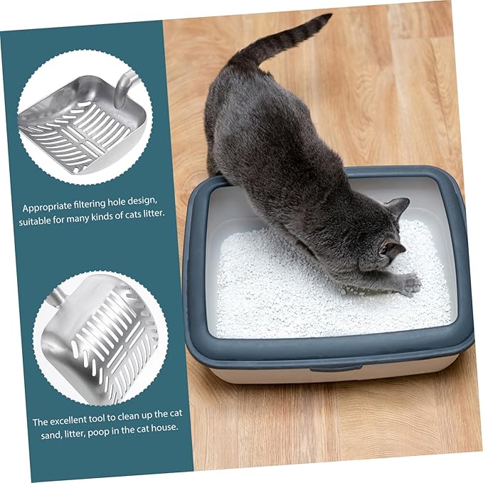 YARNOW Detachable Handle Cat Litter Scoop Tool for Cleaning Ergonomic Design Keeps Hands Compact and Space-Saving Cat Waste