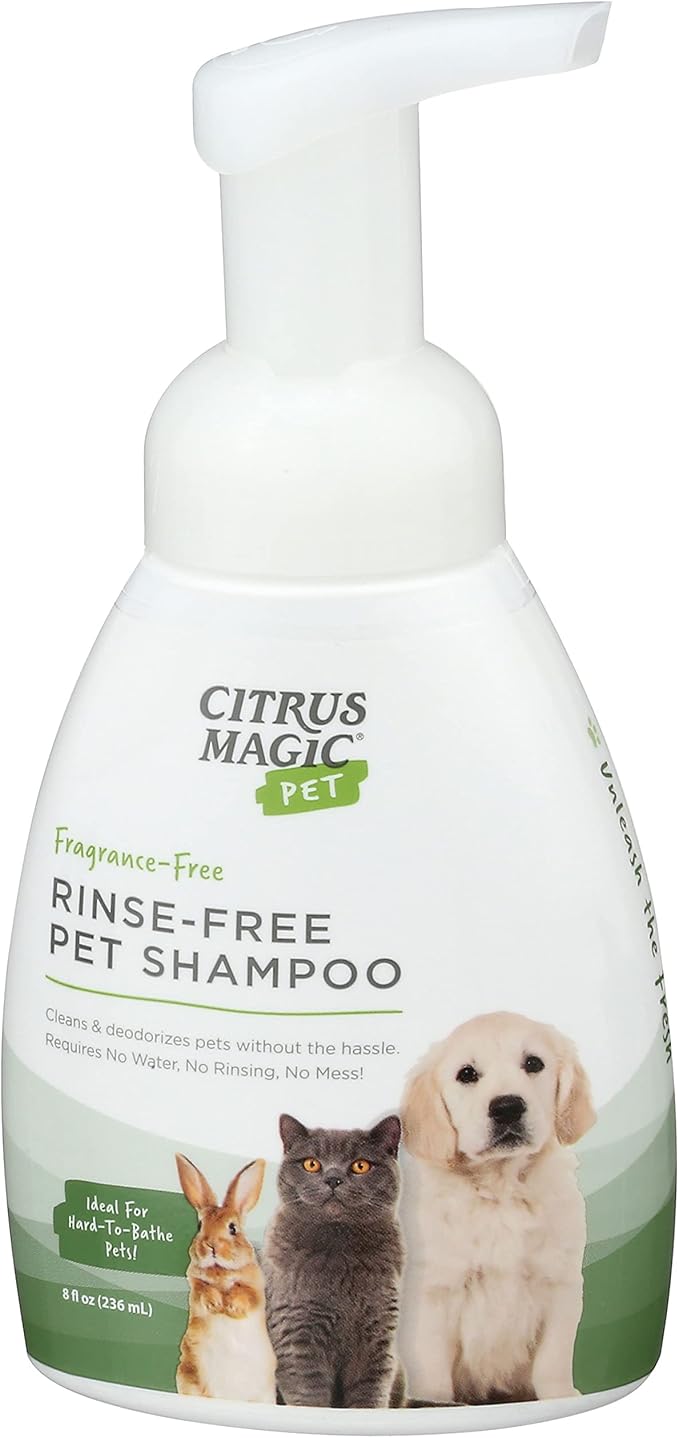 Citrus Magic Pet Rinse-Free Pet Shampoo, 8-Fluid Ounce