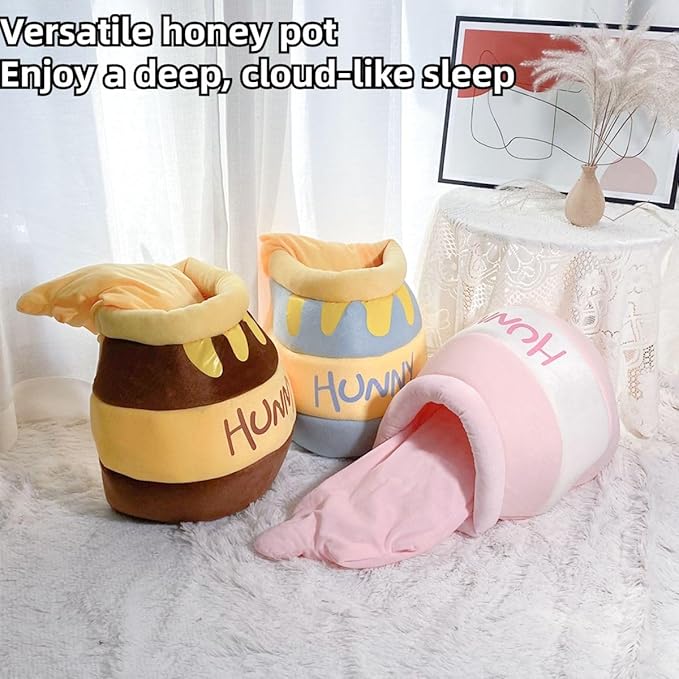 Honey Pot Cat Bed - Comfortable Memory Foam Pet Furniture with Removable Cushion - Stylish and Washable Cat Bed for Small Cats and Breeds (Coffee)