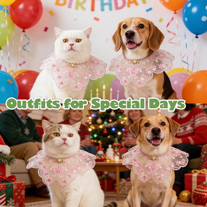 Leo Kitty New Year Pet Outfit for Cats & Small Dogs — Silky Pink Hand-Embroidered Costume, Photo-Ready Clothing for Halloween Ready