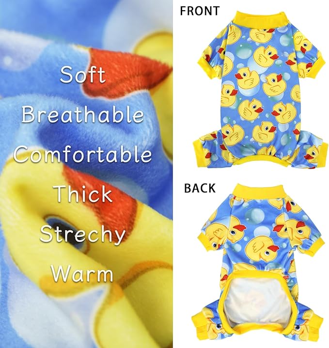 XPUDAC Dog Pajamas for Small Medium Dogs, Strechy Soft Dog Clothes for Dogs Girl Boy Pet Jumpsuit, Cat Onesie-2XL
