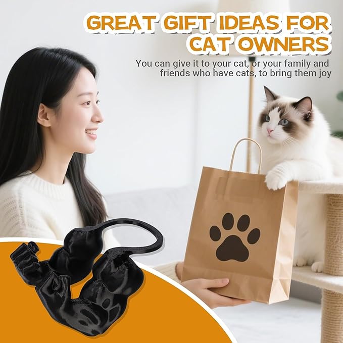 Funny Cat Muscle Arms Christmas Costume, 3D Printed Strong Arms for Cats Neck Muscle Arm Accessory, Cute Holiday Pet Cosplay Outfit for Kitten April Fool's Day & Halloween Parties(Black)