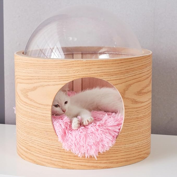 Space Clear Capsule Nest Bed Holder Replacement Portable Durable Practical Indoor Dome Cover Furniture for Tree Cat Climbing Frame DIY, 40cm