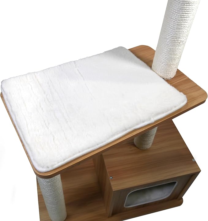 Penn-Plax Modern Cat Tree Tower | with Scratching Post | for Indoor Cats (CATF230)