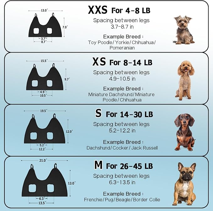 Supet Dog Grooming Hammock Harness for Dogs Cats, Relaxation Pet Nail Clipper Hammock, Restraint Dog & Small Animal Leashes Sling for Groomingk for Nail Trimming (Black, XS)
