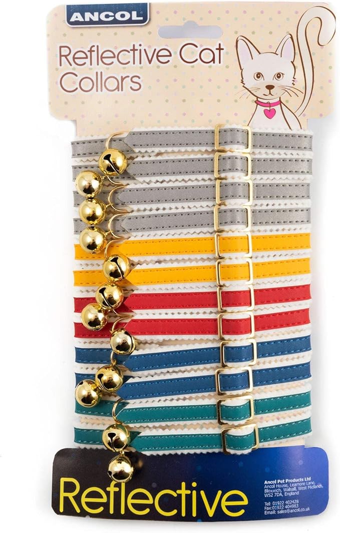 Ancol Card Of 12 Reflective Cat Collar