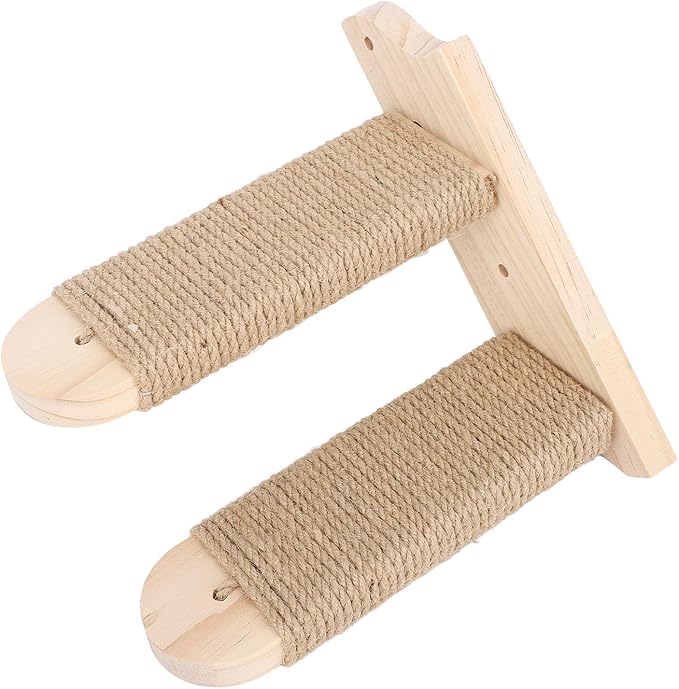 Zerodis Cat Wall Shelves Hammocks Beds and Perches Cats Climbing Shelves with 2 Steps Wooden Kitten Wall Furniture for Indoor Sleeping Playing Climbing and Lounging Cat