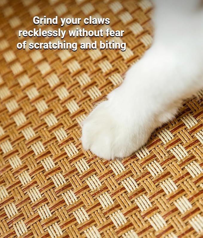Rattan Cat Hammock - Summer Hanging Basket for Balcony, Cat Bed, Basking Sun Nest, Cage, Pet Supplies