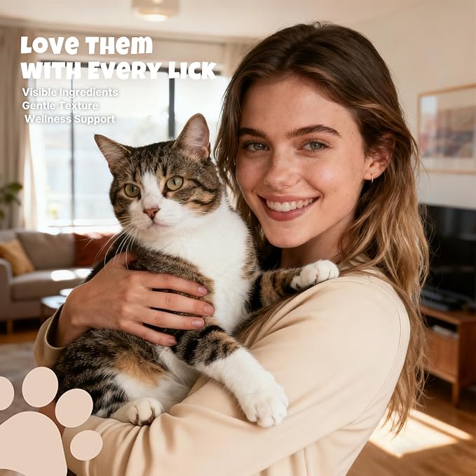 Havira Healthy Lickable Creamy Cat Treats Urinary Help – Chicken & Salmon Flavor Squeeze Treats with Cranberry & DL-Methionine, Functional Snacks with Real Shredded Chicken, Grain Free