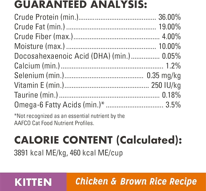 Nutro Wholesome Essentials Kitten Natural Dry Cat Food for Early Development Farm-Raised Chicken & Brown Rice Recipe, 3 lb. Bag (Pack of 2)