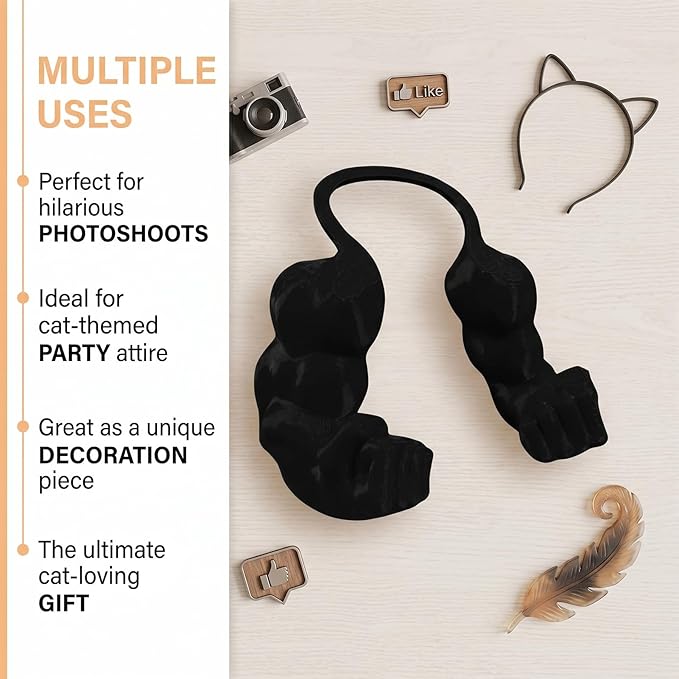 Cat Arms,3D Printed,Muscle Arms for Cats,Costumes for Cats Only,Arms for Dogs,Creative Arms,Muscle Arms - Creative Giant Arms,Cosplay,3D Printing Pet Armsblack