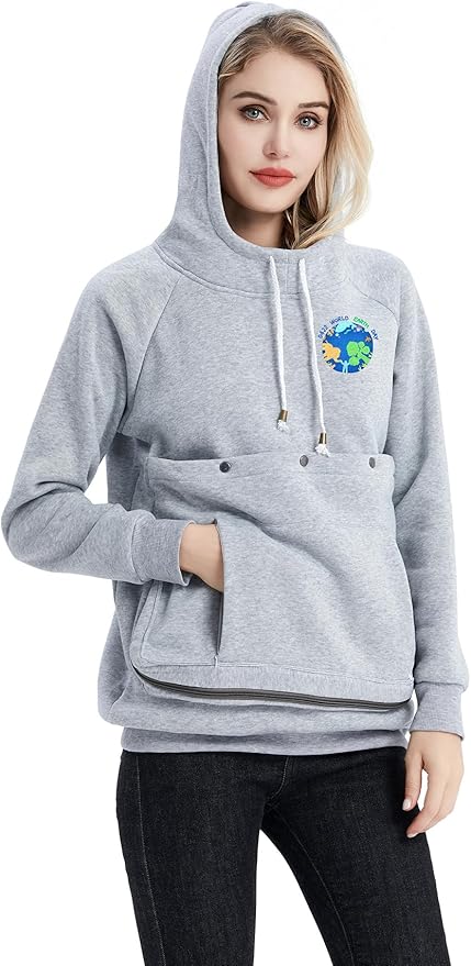 LINYUCHEN Cat Dog Carrier Hoodies – Puppy Kitten Carrying Sweatshirt Large Pet Pocket Pullover Top – Unisex Kangaroo Hoodies