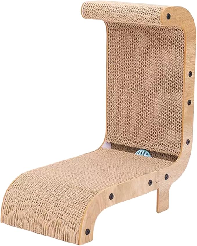 L Shaped Cat Scratcher Cardboard Cat Scratching Board Cat Sleeping Bed Grinding Paws Lounge Bed Vertical Cat Scratch Pad, Style B
