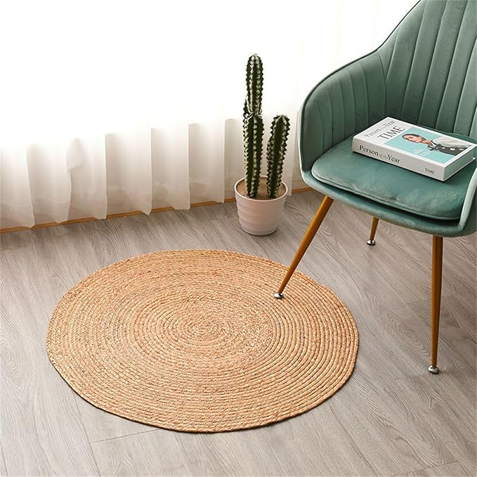 23.62In Extra Large Cat Scratcher Pad - Heavy-Duty Hand-Woven Cattail Mat, Long-Lasting for Large Breeds/Multi-Cat Households, Furniture Protector