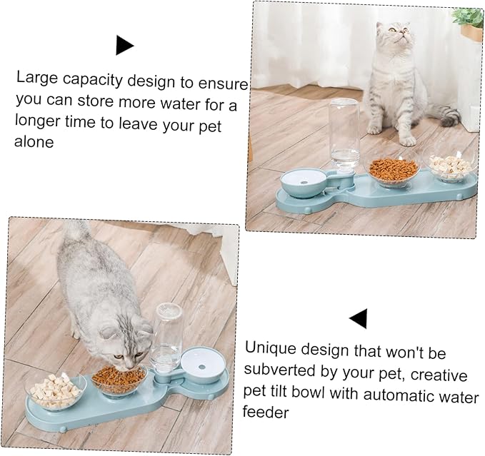 Pet Supplies Cat Feeder Water Bottle Automatic Pet Water Feeder Raised Cat Bowl