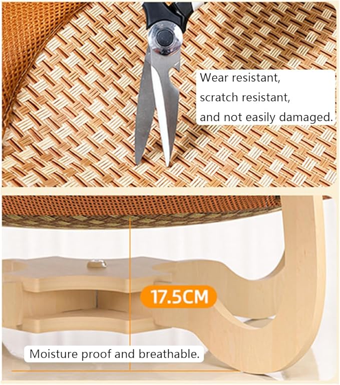 Summer Rattan Breathable Cat Bed,Removable Pet Hammock,Cat Hammock Bed,Pet Cooling Mat