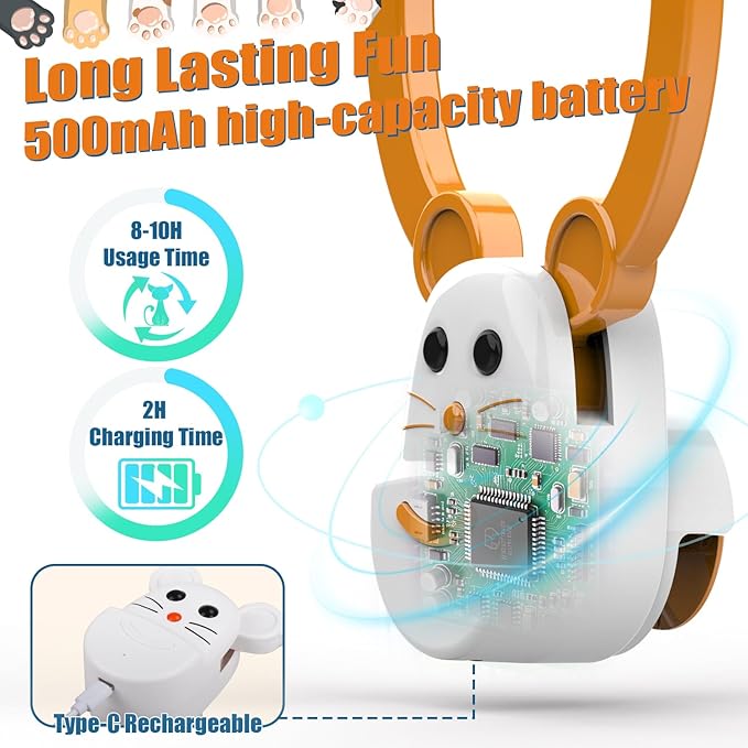 Interactive Cat Toys for Indoor Cats, Automatic Flying Bird Feather Wand Toy for Chase Exercise Enrichment, Rechargeable Durable Safe Hanging Cat Toy for Bored Kittens & Adult Cats