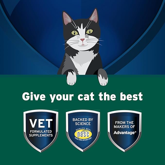 Bundle of Advantage II Small Cat| Cats 5-9 lbs. | 6-Month Supply + Pet Protect Probiotic Balance+ Cat Supplement | Oral Gel | 15g