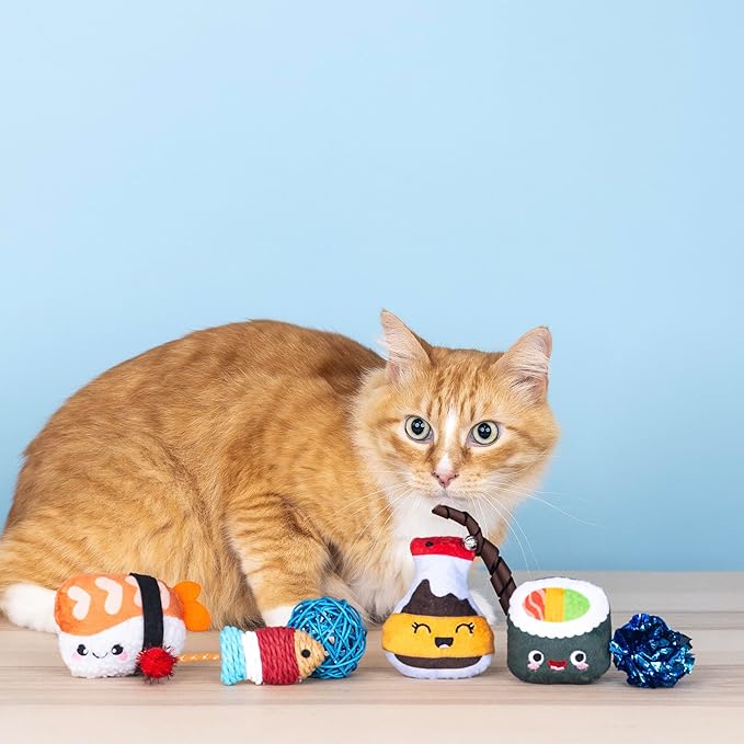 Fringe Studio True SOYMATES, Set of 6, Multipack Cat Toy Set, Pet Shop Collection (610008)