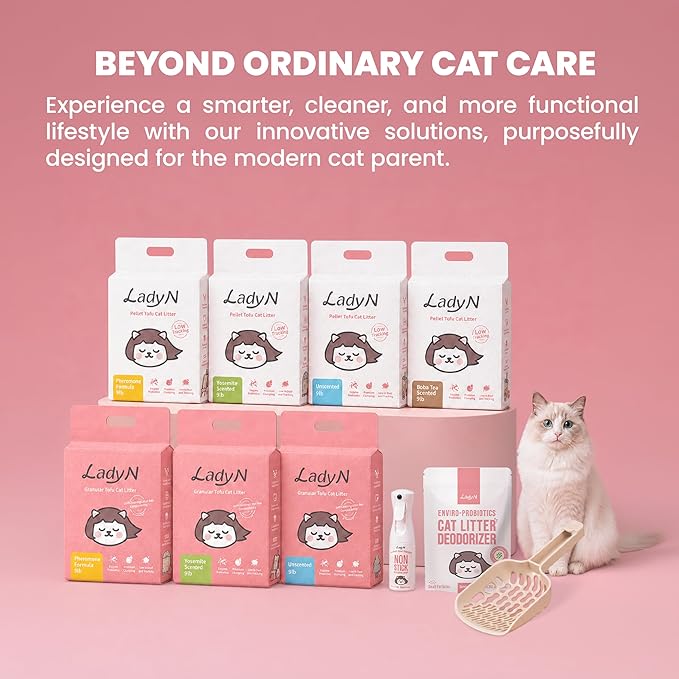 Welcome Home Cat Kit – Attractant Granular Tofu Litter & Deodorizer for Automatic Boxes | Strong Clumping, Odor Control, Easy Cleanup