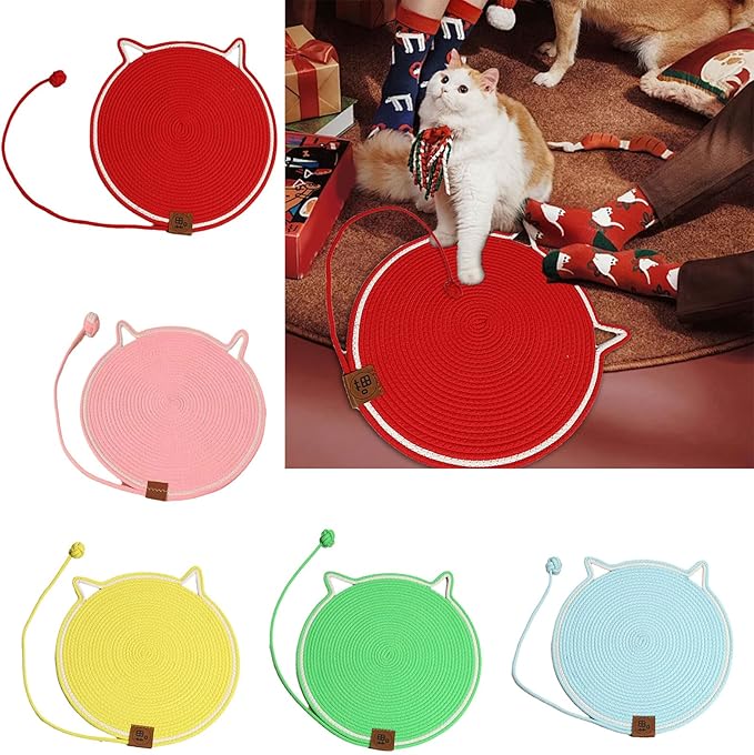 Peiiwdc Cats Interaction Scratcher Board Toy Furniture Protective Pet Rest Bed for, Climbing, Lounging Large Cats Mat