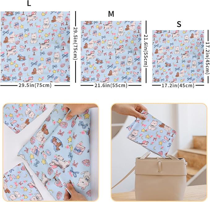 Cat Wrap for Cutting Nails Gentle Wrapped Cat Swaddle Cat Grooming Wrap Comfortable Wrap Prevents Cat Resistance Cat Burrito Wrap Cat Grooming Supplies for Nail Trimming(22x22in)