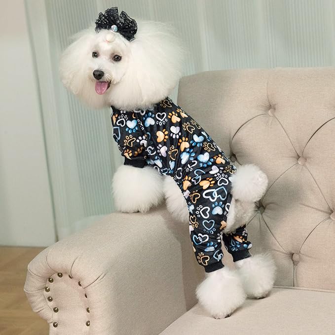 CuteBone Dog Pajamas Costumes Fleece Pet Clothes Puppy Onesie Winter Holiday Cute Cat Jammies Keep Your Pet Warm in the Cold Weather P220XL