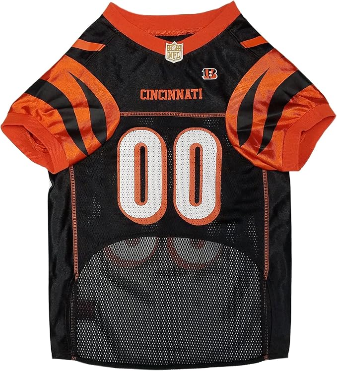 Pets First NFL Cincinnati Bengals Dog Jersey, Size X-Small, Football Shirt Costume for Pet, Dog Sports T-Shirt, NFL Team Clothing for Cats, Licensed Pet Apparel Available in 7 Sizes and 32 Teams