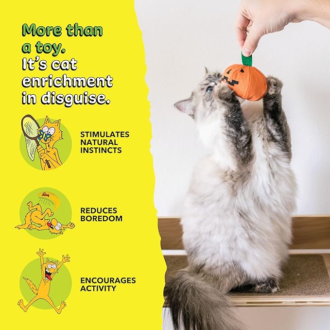 Yeowww Halloween Pumpkin Catnip Toy