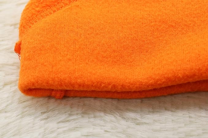 Fleece Dog Vest Dogs Fleece Coats Pet Winter Clothes for Small Dogs, XL, Orange