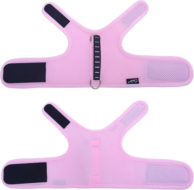 Cat Harness and Leash for Walking Escape Proof Breathable Mesh Fabric, Solid Pink, XX-Large, Adjustable Cat Walking Jackets with Handle, Padded Stylish Cat Vest