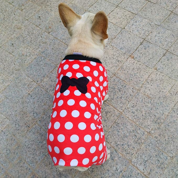 CuteBone Dog Halloween Pajamas Puppy Onesies Small Dogs Soft Pjs Coat Cat Apparel Comfy Pet Christmas Clothes Outfit Doggie Bodysuit P65L