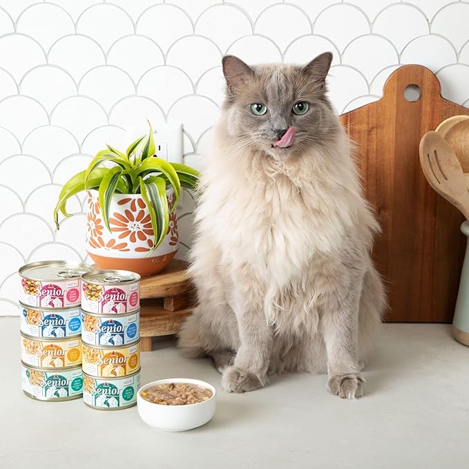 Weruva Senior Cat Food, Golden Moments Variety Pack, 3oz Can, Pack of 12