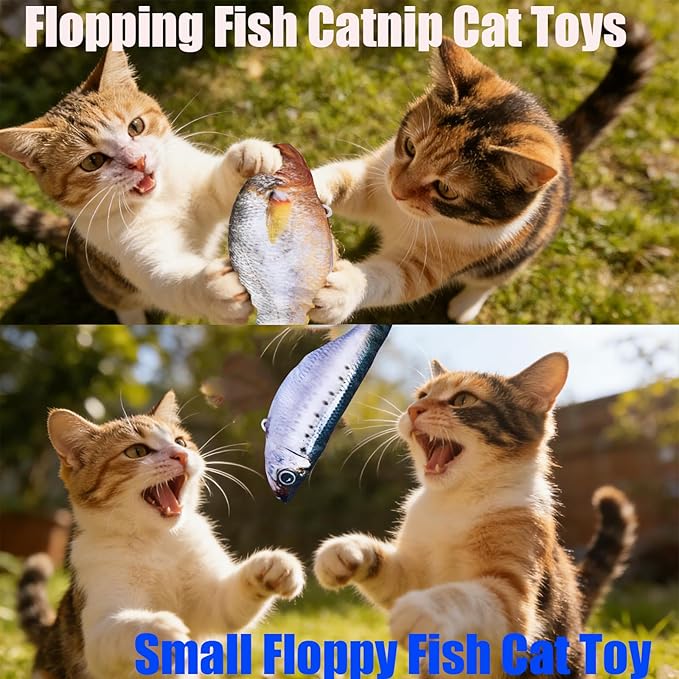 Catnip Toys for Cats Cat Nip Toys Cat Fish Toy Catnip Toy Small Floppy Fish Cat Toy Flopping Fish Cat Toy Cat Nip Toys for Indoor Cats Cat Chew Toys Cat Nip Toy Cat Toys Catnip Fish Toy for Cats Fish